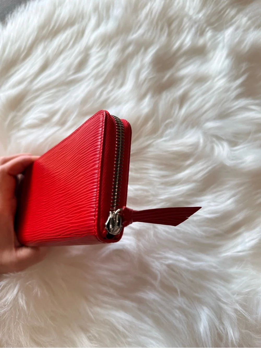 Louis Vuitton Red Epi Leather Zip-Around Wallet